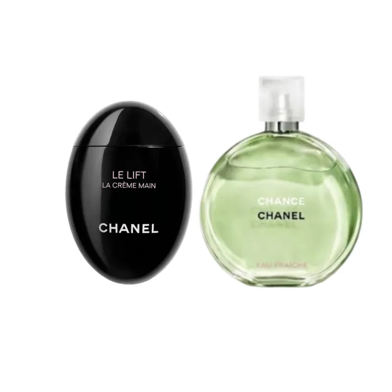 Набор для ухода и парфюмерии CHANEL, Black Wisdom Firming Hand Cream 50ml + Encounter Fresh Perfume EDT 100ml