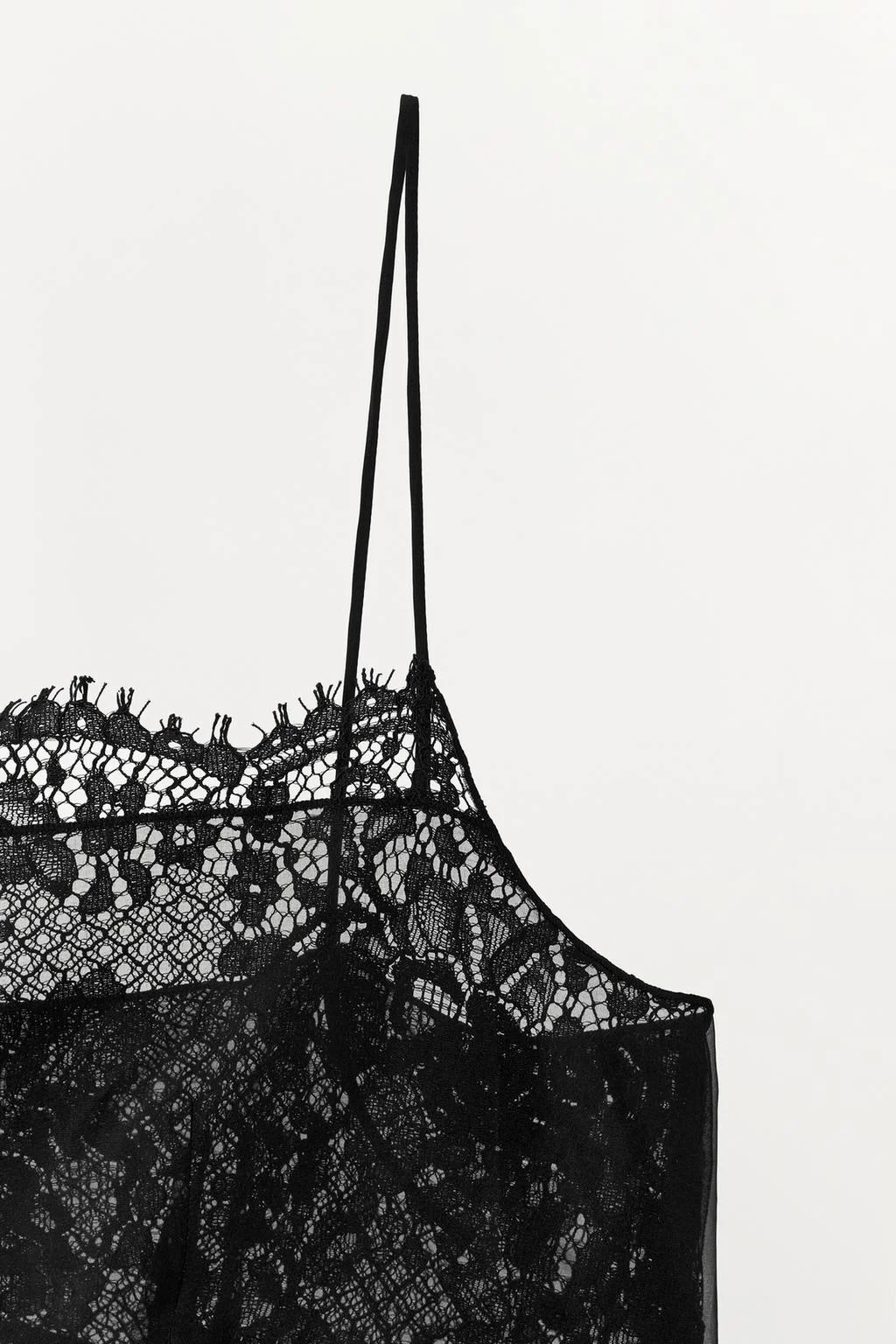 Топ Zara Lencero 100% Seda ZW Collection, черный — фото 4