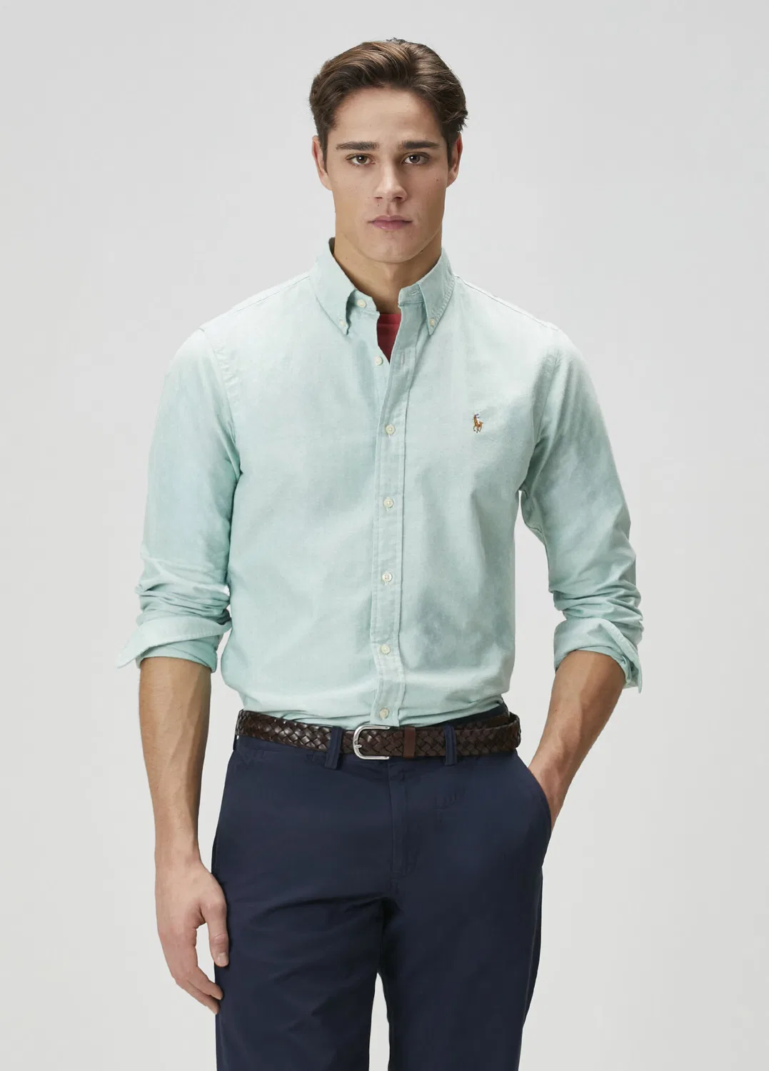 Рубашка Polo Ralph Lauren Custom Slim Fit, green