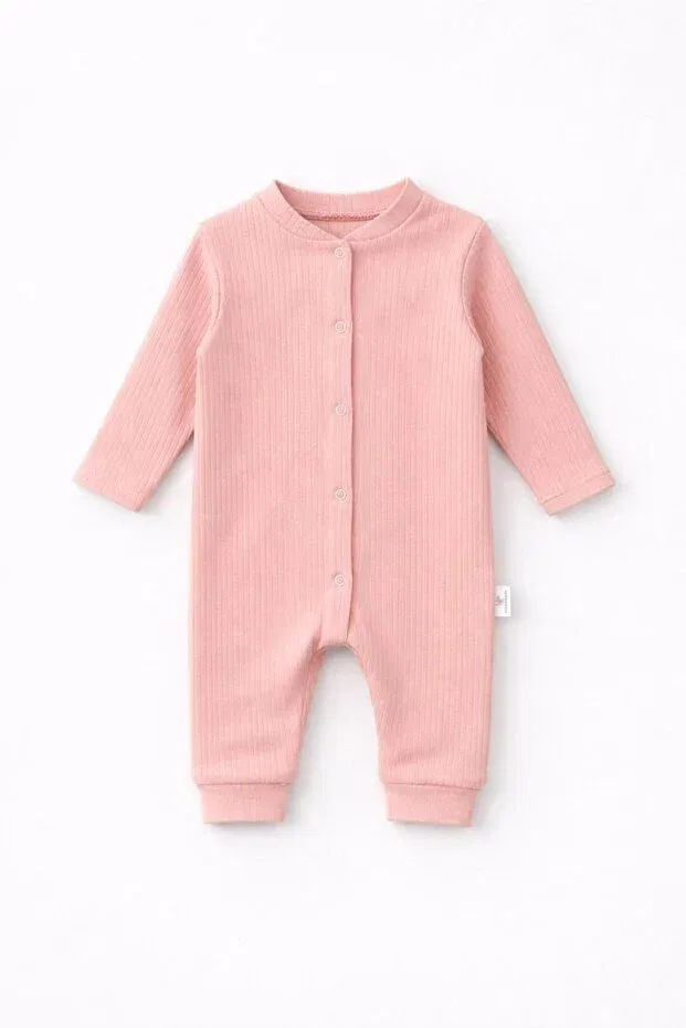 Детский комбинезон для девочек на кнопках Nevrankids, Pink — фото 3