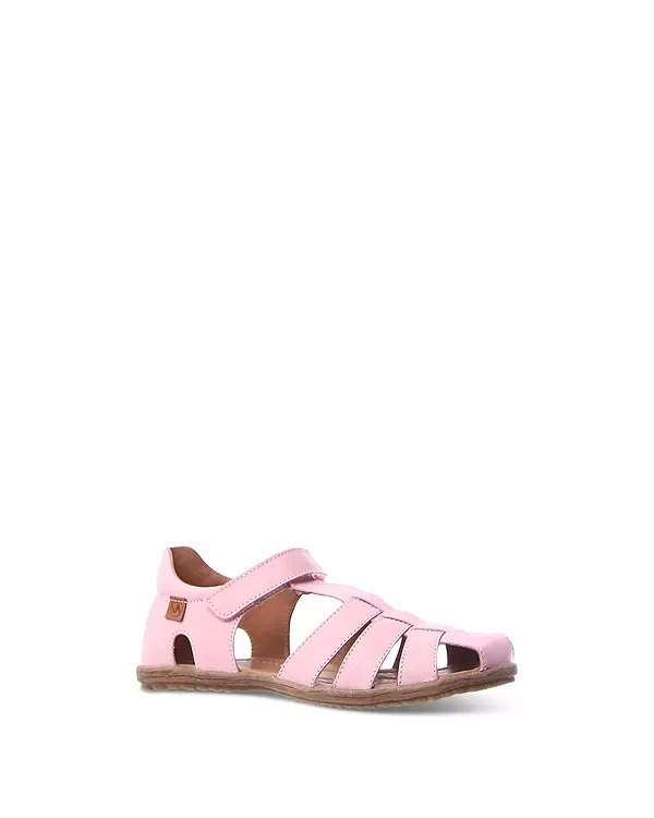 Детские сандалии для девочек кожаные с ремешком Naturino, Metallic Pink
