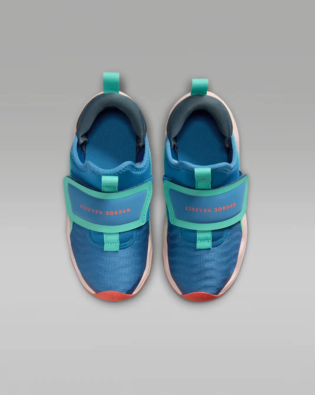 Детская обувь Jordan 23/7.2 EasyOn, True Blue/Blue Fox/Kinetic Green/Track Red — фото 4