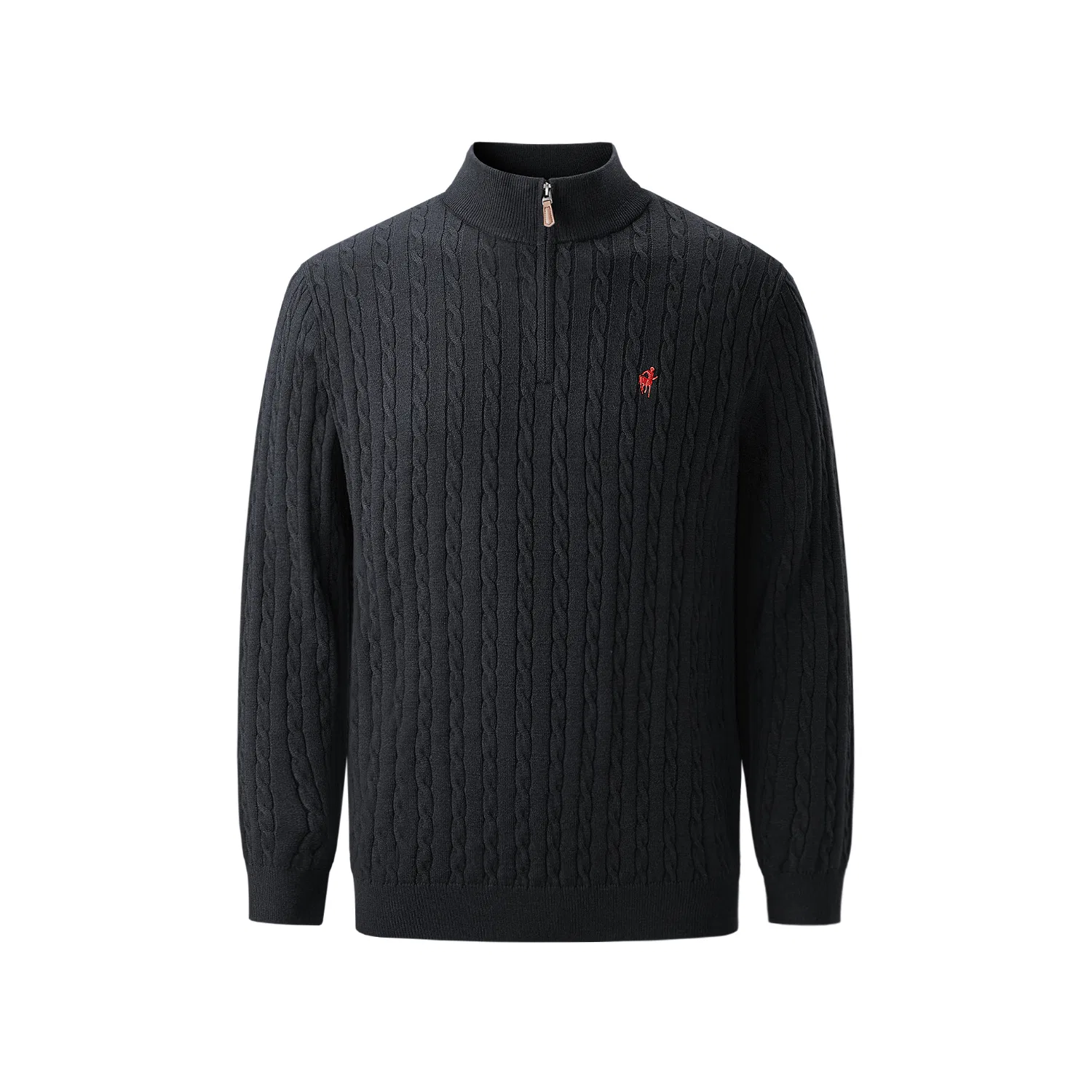Детский свитер с полузастежкой, с воротником, HLA, Navy Blue Pattern 60