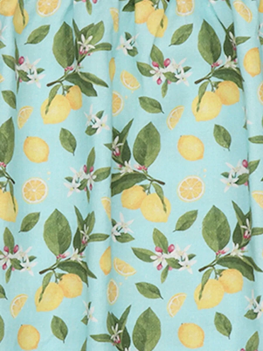Платье Walkiddy 'Citrus Bloom' голубого цвета — фото 4
