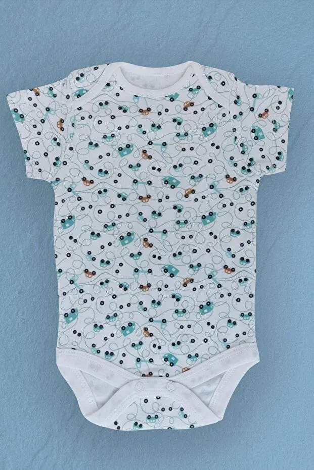 Детское боди для новорожденных с принтом The Ruby Baby & Kids, Coffee-Blue — фото 3