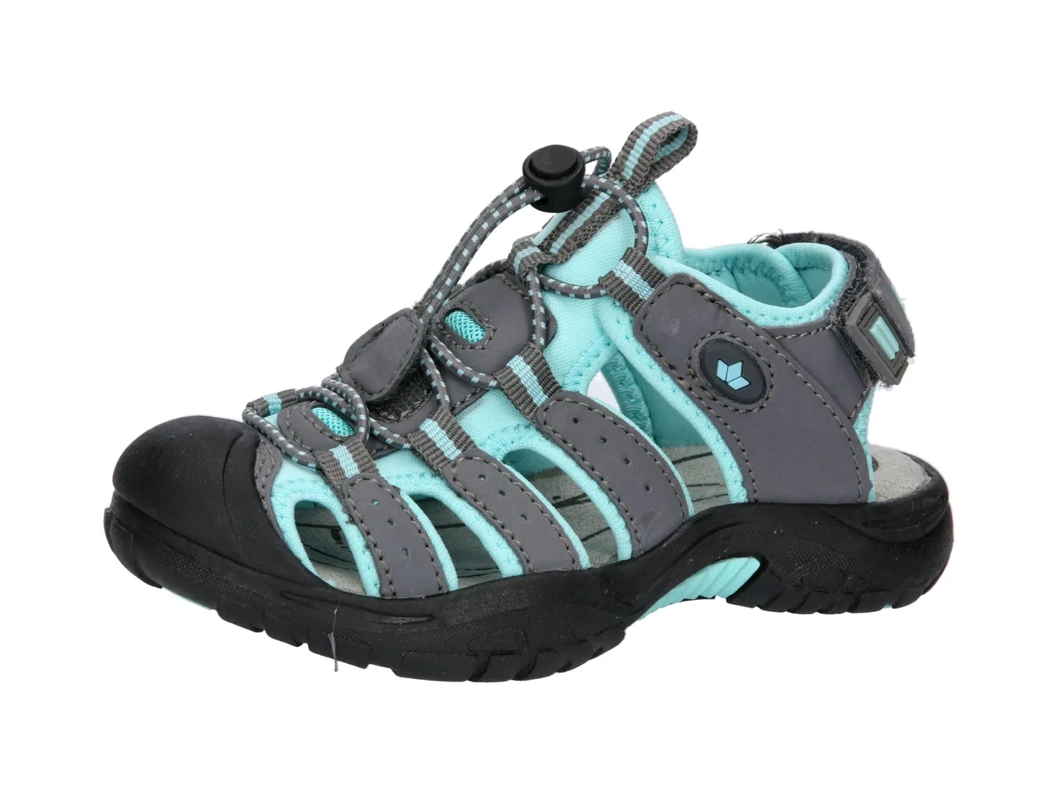 Детские сандалии для девочек с закрытым носком Nimbo Lico, Turquoise Grey