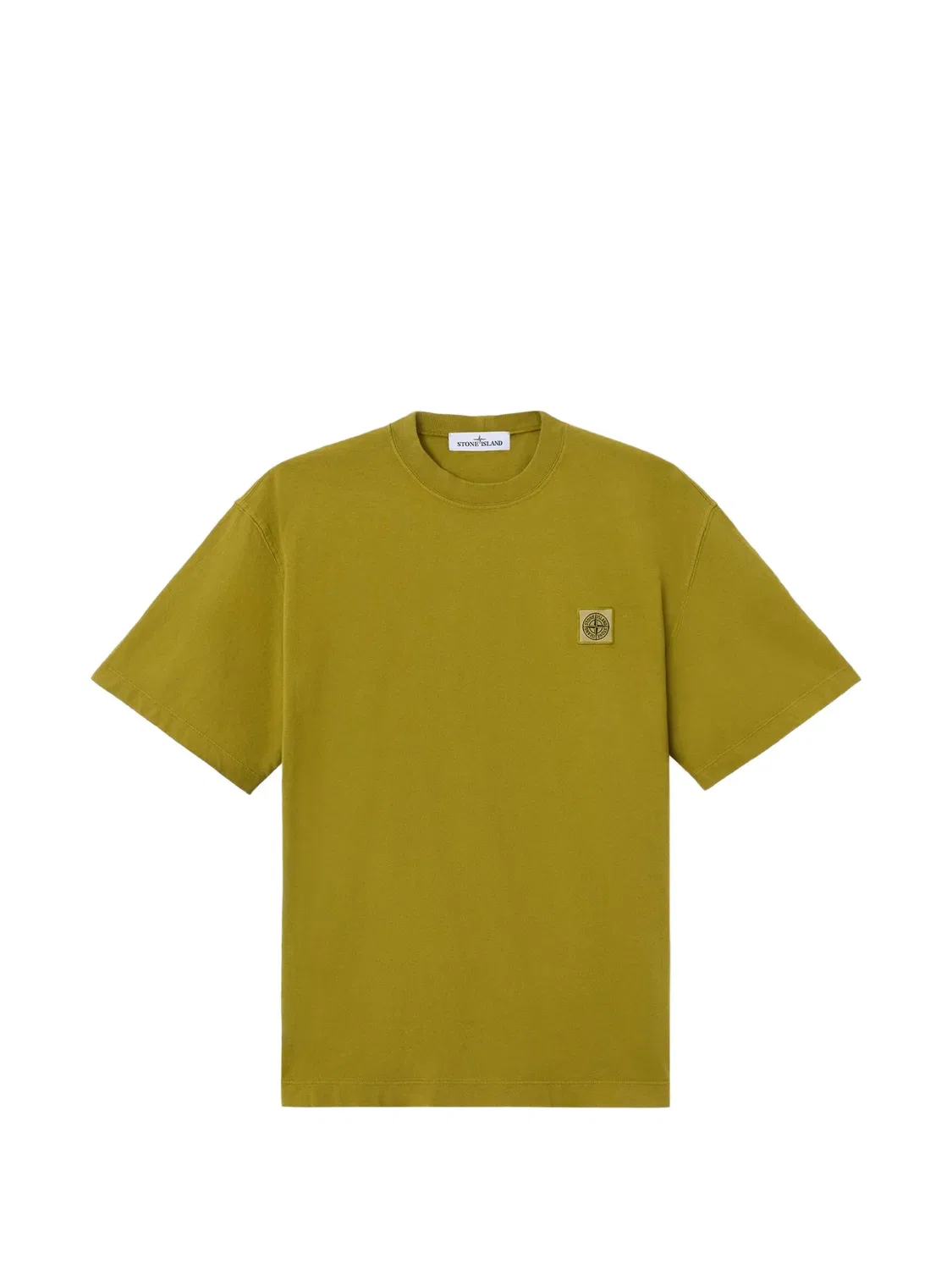 Футболка с нашивкой, зеленая Stone Island, зеленый