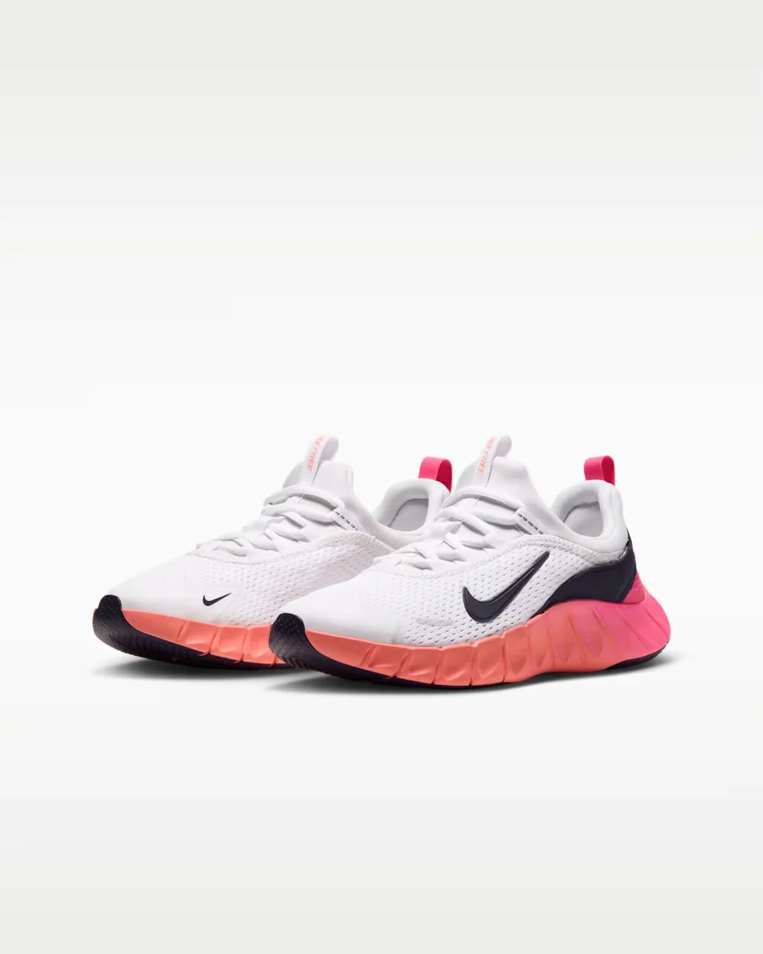Кроссовки подростковые Nike Free Ride, белый/розовый — фото 4