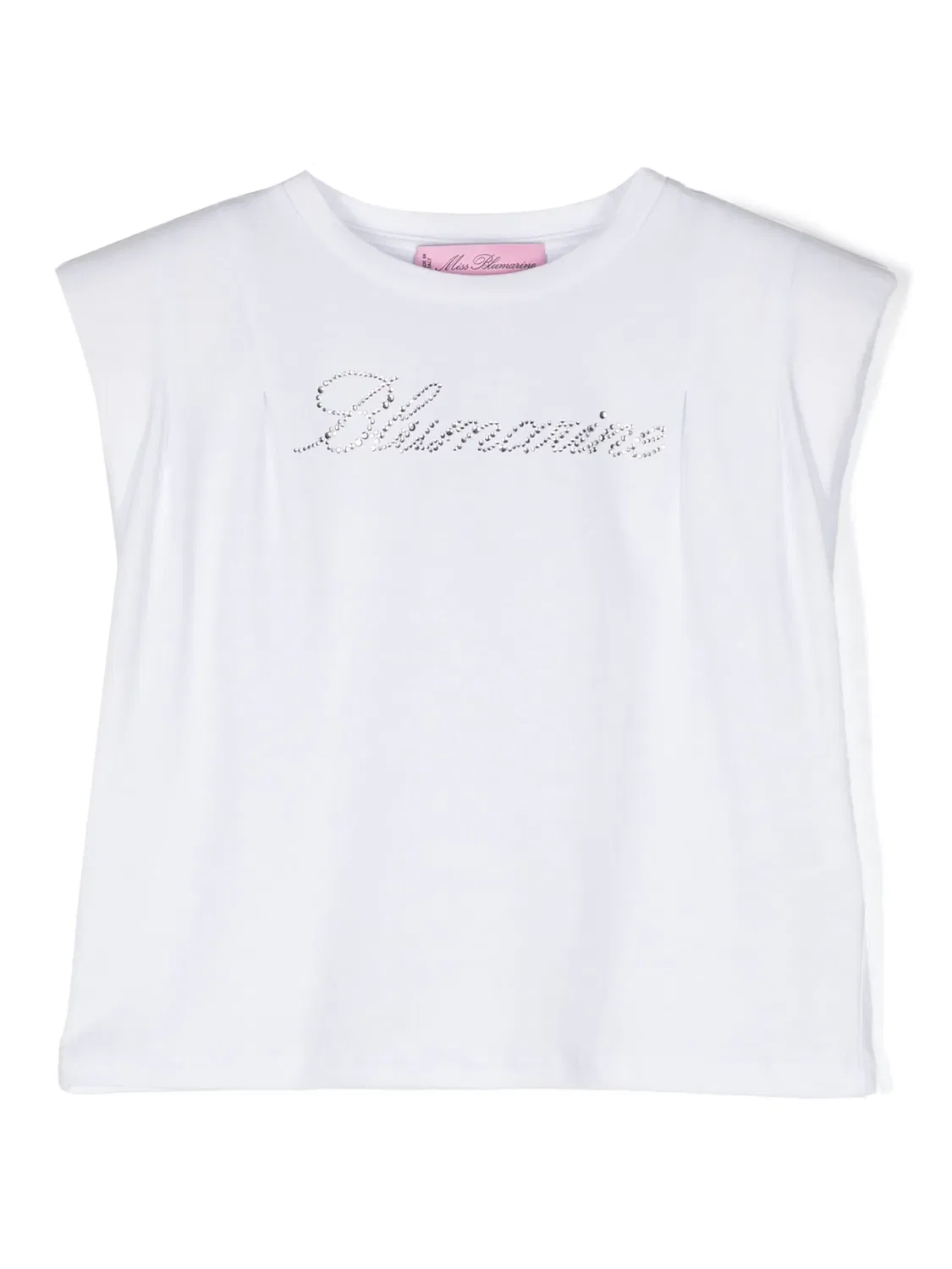 Топ с плечевыми подушками Miss Blumarine, белый