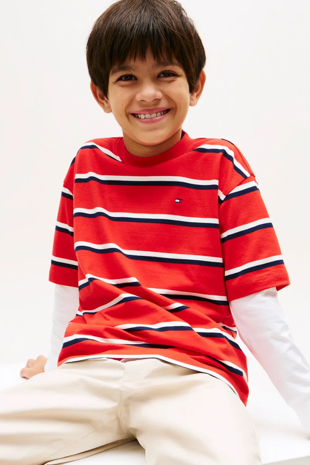 Футболка с полосками Essential Archive Fit Tee Stripe Tommy Hilfiger, Red