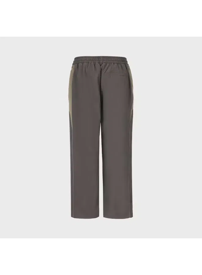 Брюки прямые на эластичном поясе с завязками Zara, дымчато-фиолетовый — фото 3