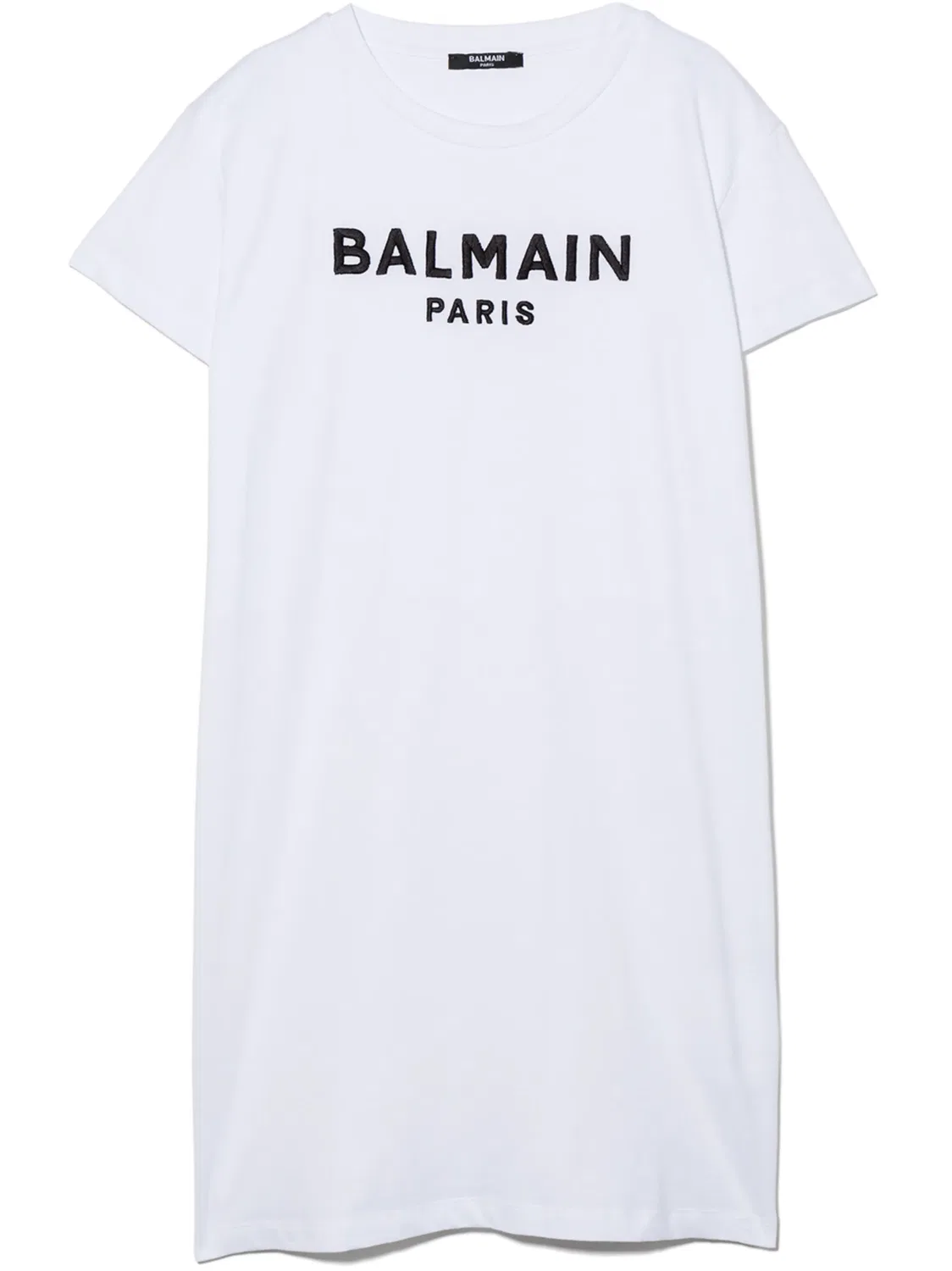 Платье‑футболка с логотипом TEEN Balmain, белый