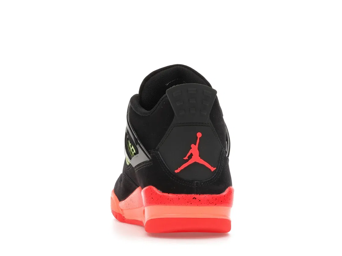 Детские кроссовки Lifestyle с кроссовками Jordan 4 Retro Jordan, Black/Infrared 23/Bright Mango/Barely Volt/White — фото 4