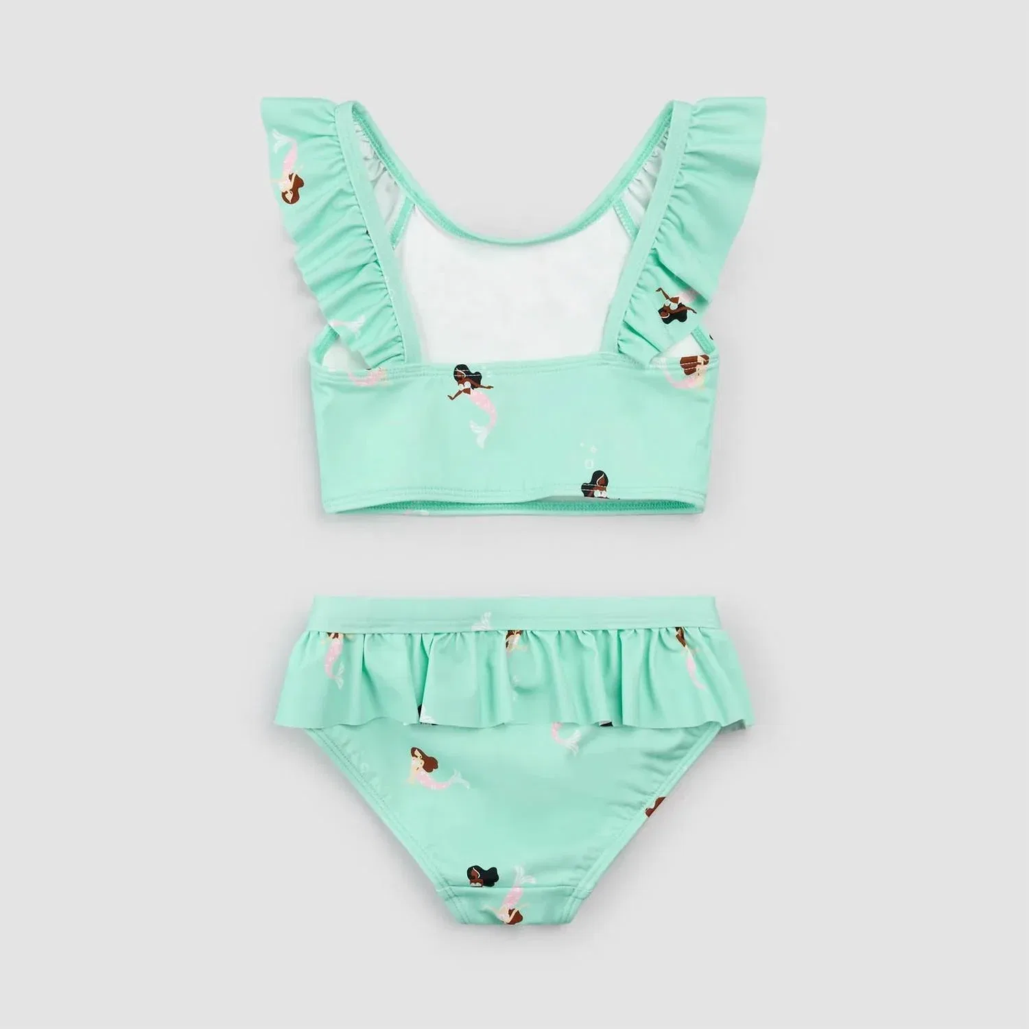 Детский комплект бикини для девочек с оборками Miles the Label, Green Aqua — фото 2