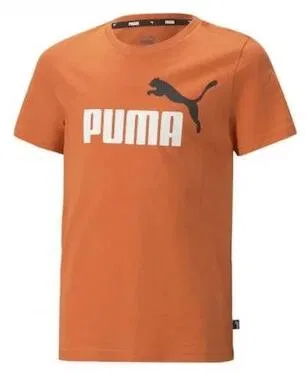 Детская футболка с логотипом Ess+2 Col Logo Tee Puma, Orange — фото 2