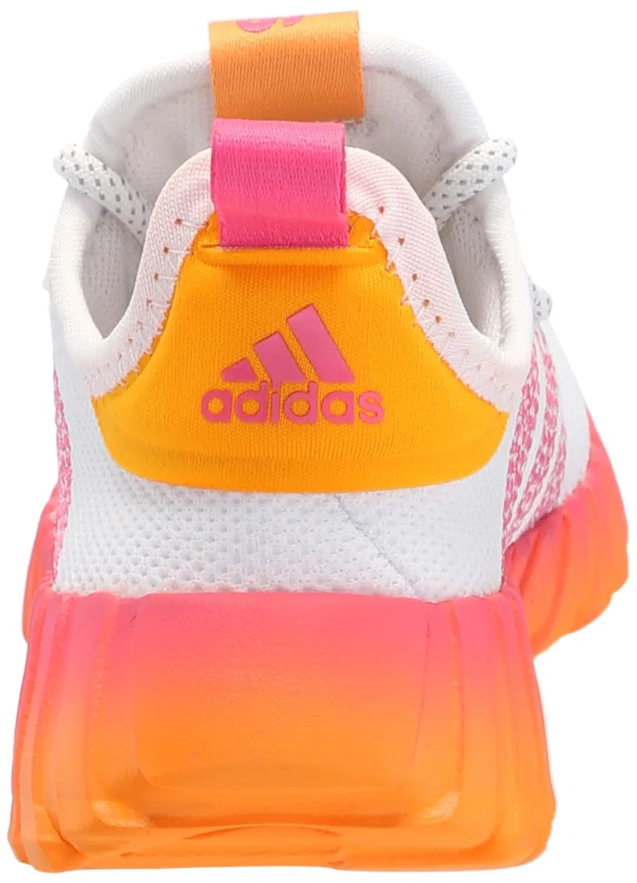Детские кроссовки для мальчиков с закрытым носком Kaptir Flow Adidas, White Pulse Magenta Crew Orange — фото 3