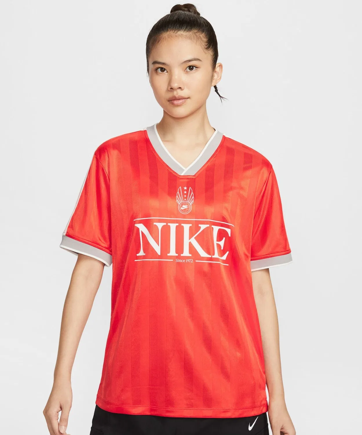 Женский джерси-топ с V-образным вырезом Nike Sportswear, Red