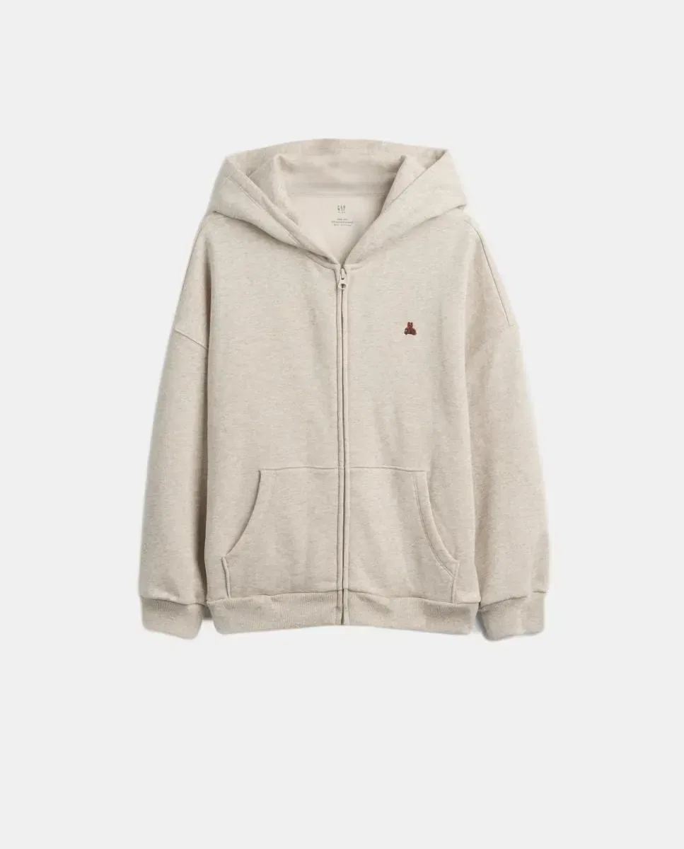 Детская спортивная кофта на молнии с капюшоном Gap, Gris Claro — фото 2