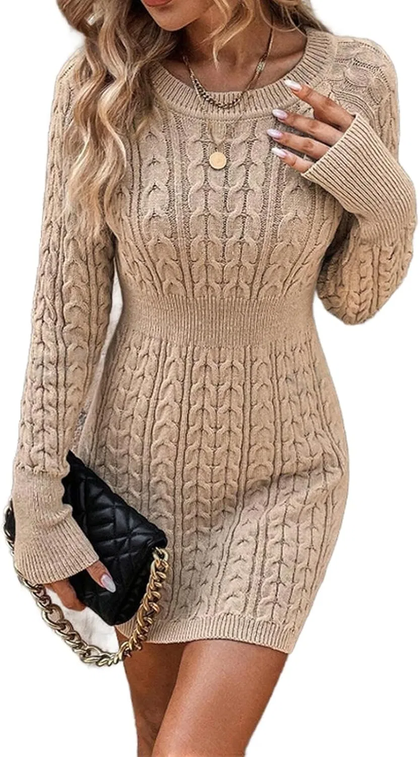 Женское облегающее мини-платье с V-образным вырезом, Ribbed Sweater Mini Dress, 3