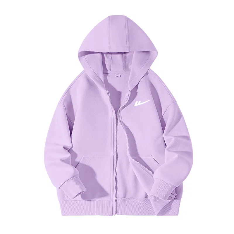 Детский свитшот с капюшоном Light Purple/H White Logo K WARRIOR