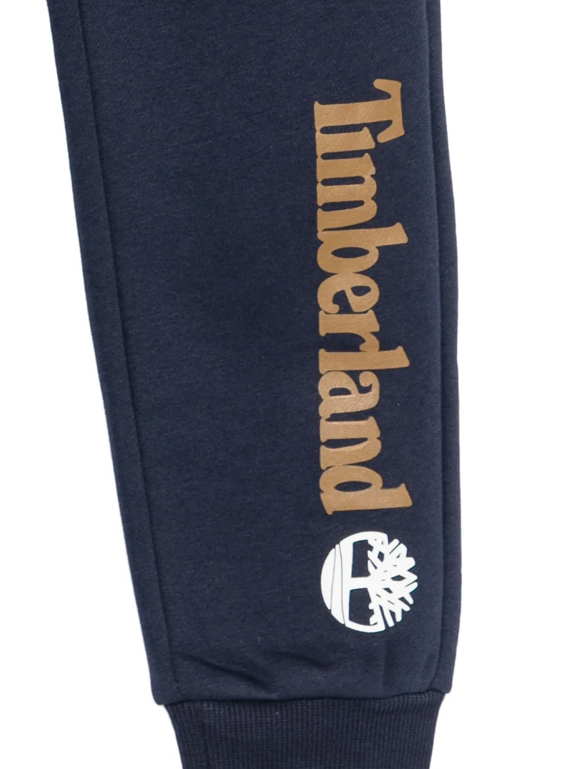 Спортивные брюки с кулиской и логотипом Timberland Kids, синий — фото 3