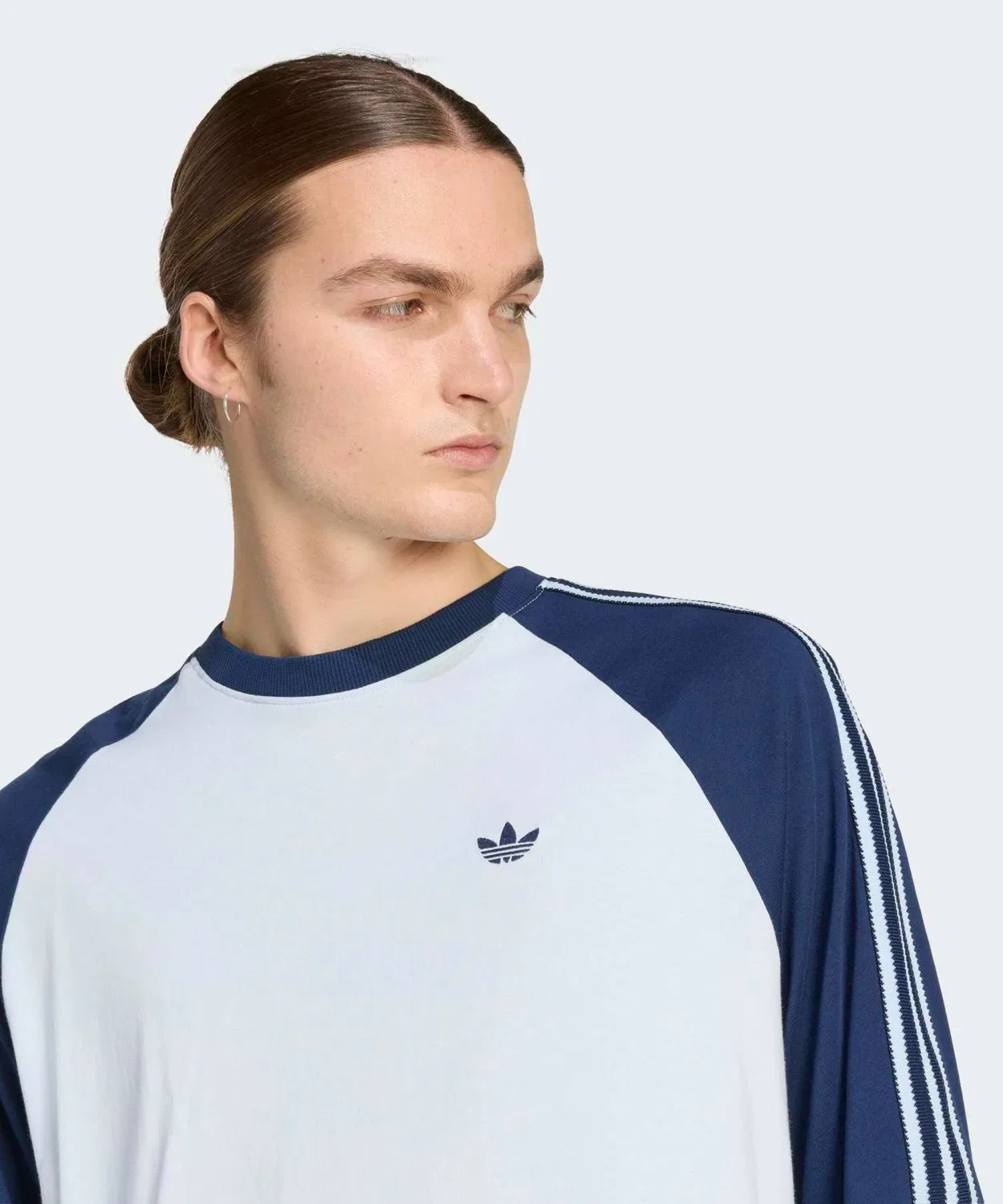 Мужская футболка с длинным рукавомсвободного кроя Adidas Originals, Blue — фото 3