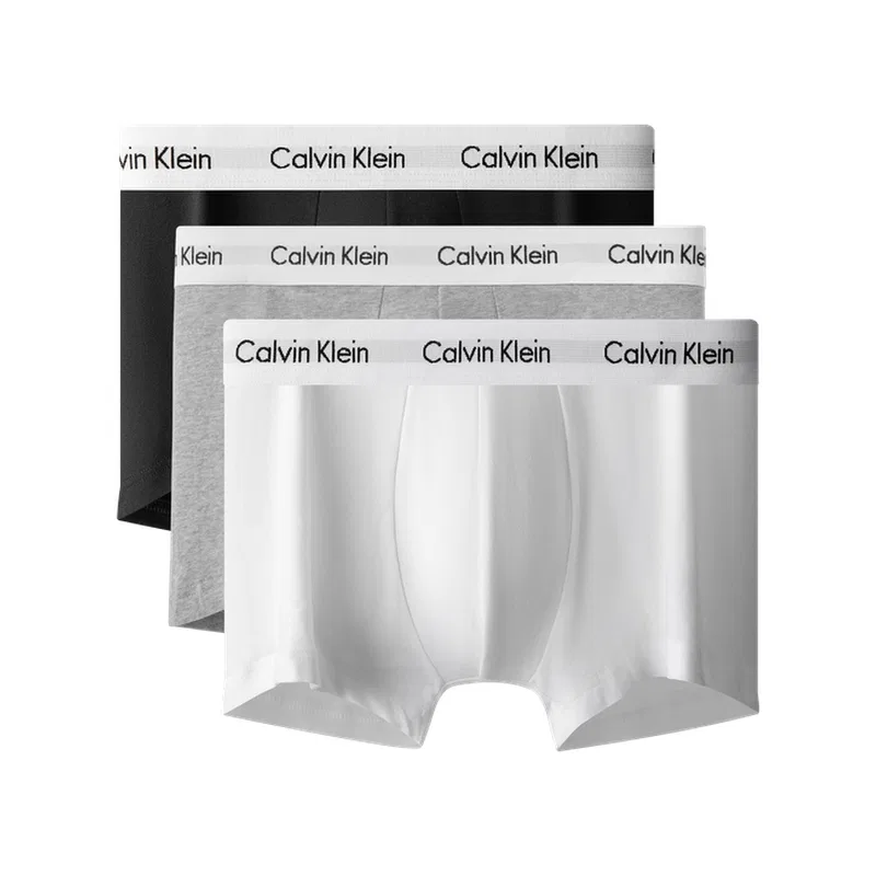 Мужские боксеры-слипы с принтом Calvin Klein, 3 шт, Black/White/Gray