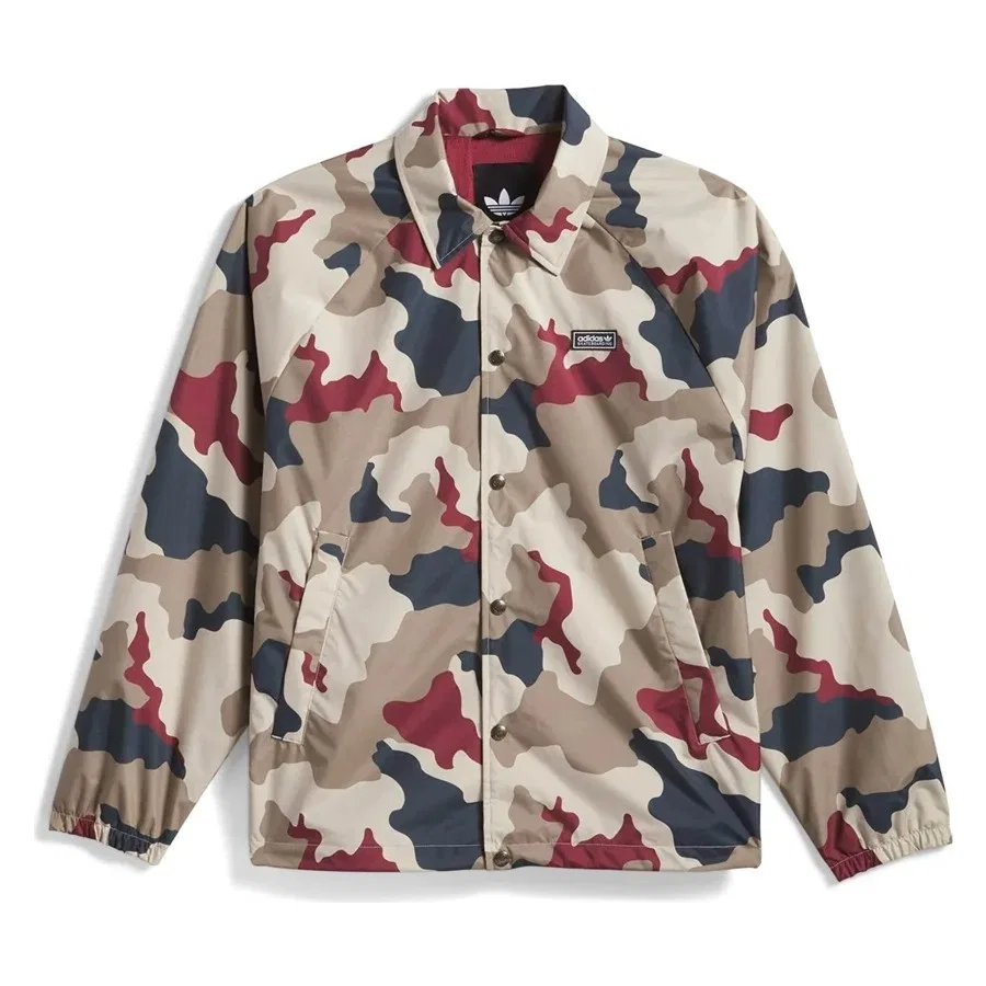 Куртка спортивная свободного кроя с камуфляжным принтом adidas Mont Fsbs Camo Coach KS4346, Разноцветный — фото 2