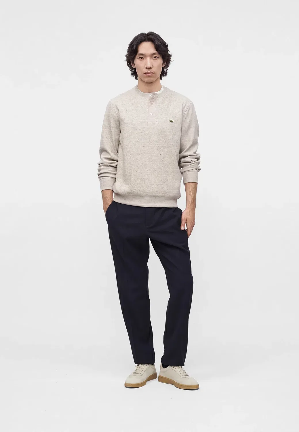 Толстовка Lacoste, Light Grey — фото 2