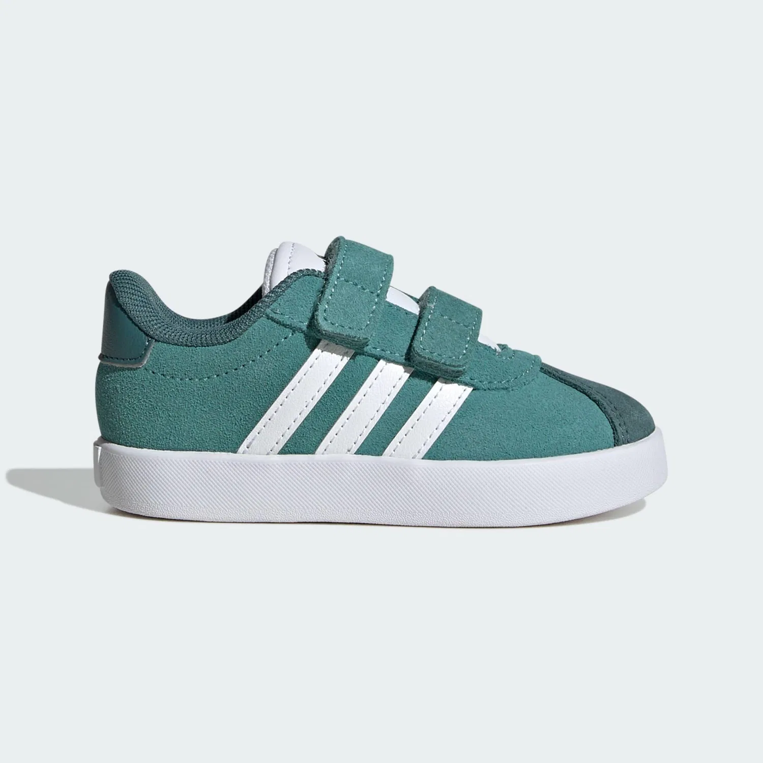 Детские кроссовки с липучками VL Court 3.0 Adidas, Wasserblau Weiss Atlantikblau