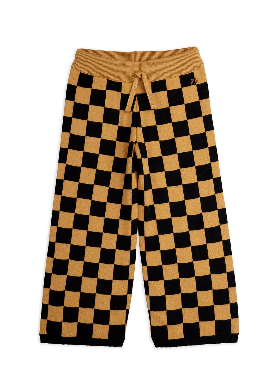 Шахматные клетчатые брюки унисекс Mini Rodini, Brown