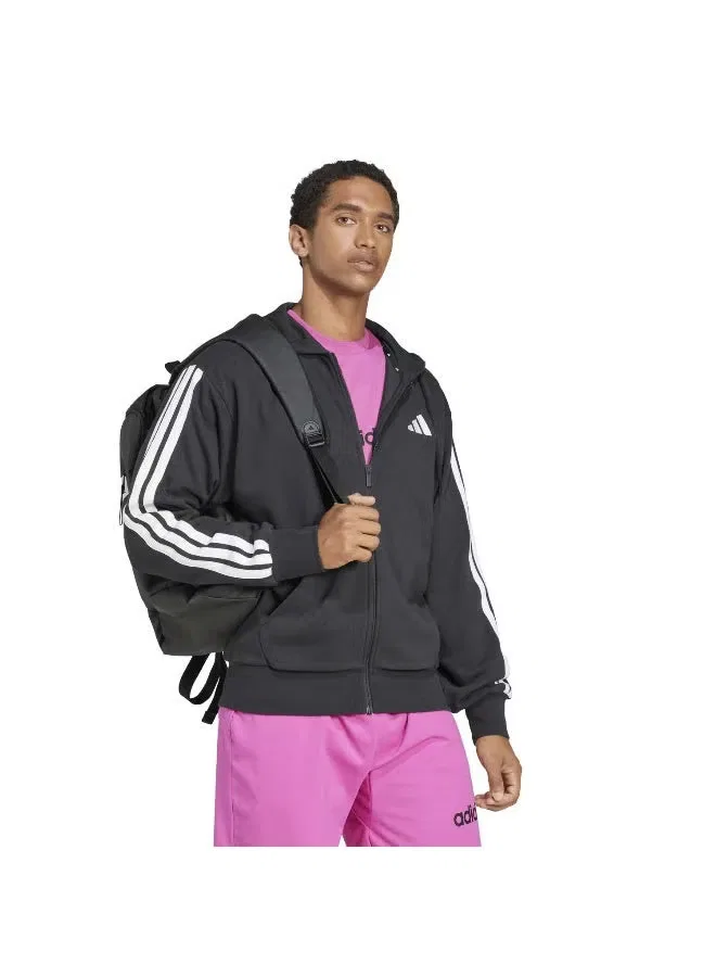 Худи на молнии с полосами Essentials Adidas, черный — фото 4