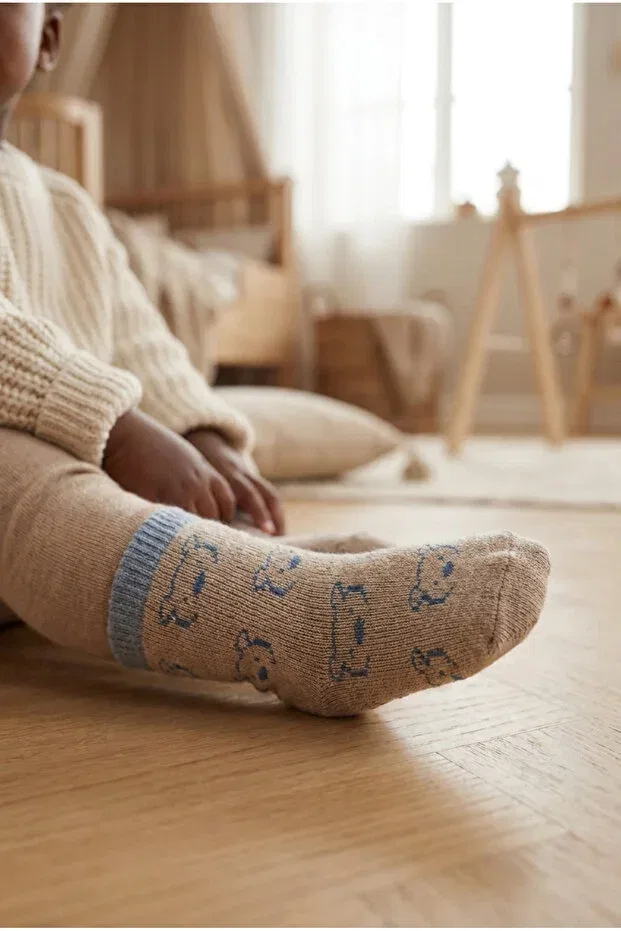 Детские носки для новорожденных махровые Bony Socks, Brown