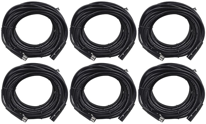 

6 Rockville RDX5M50 50-футовые 5-контактные кабели DMX типа «папа-мама» 100% медь (6) RDX5M50