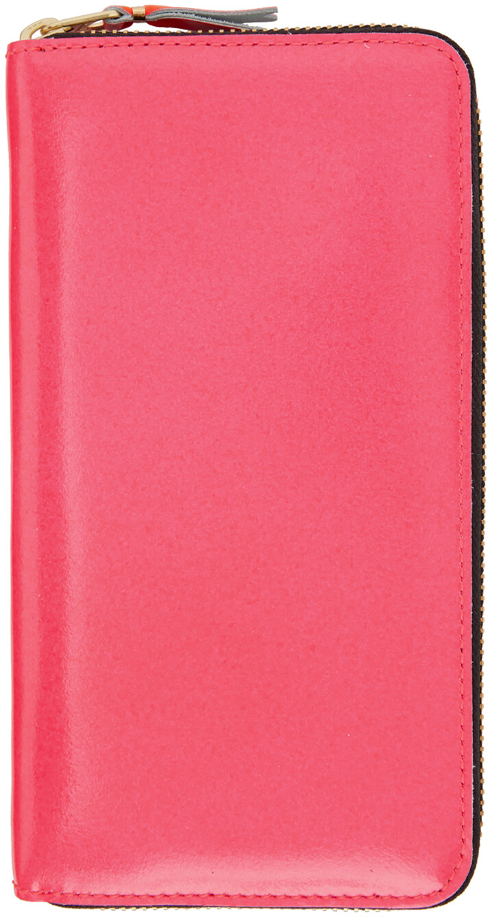 

Розовый бумажник Super Fluo на молнии Comme des Garçons Wallets