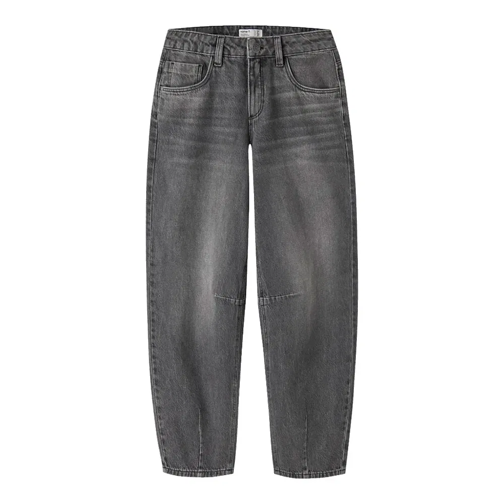 Детские джинсы с мешковатым кроем Bella Barrel Fit Name it, Grey — фото 3