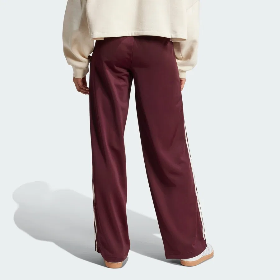 Брюки ADIDAS ORIGINALS с широкими штанинами 'Adicolor Classic Firebird' винно-красного цвета — фото 3