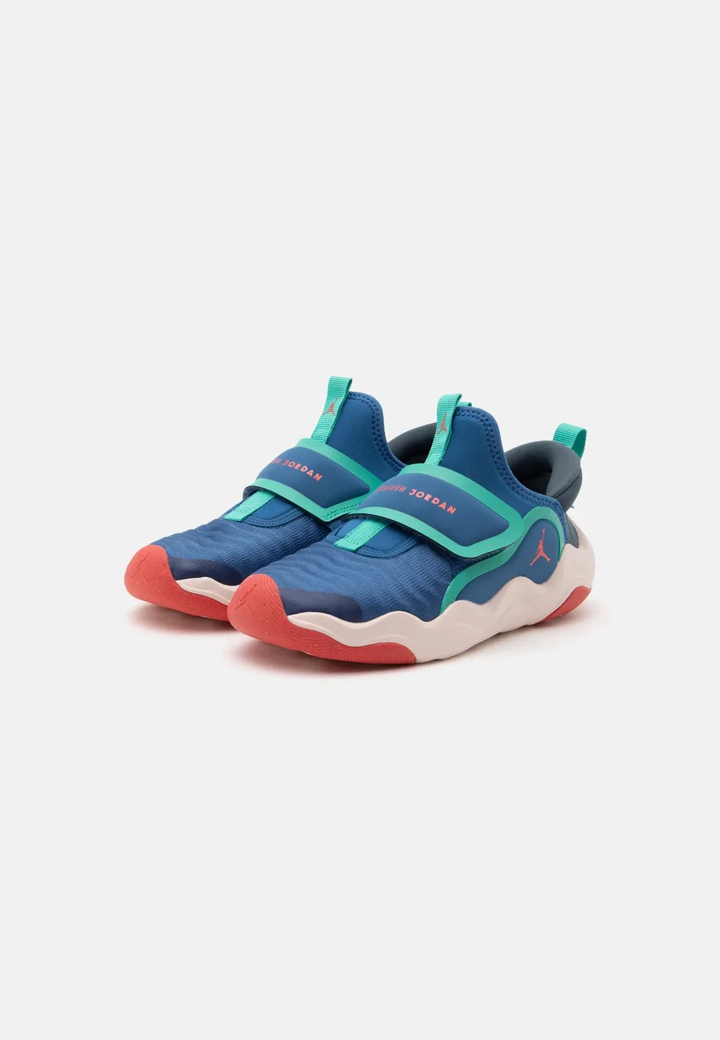 23/7.2 унисекс - кроссовки Jordan, True Blue/Track Red/Blue Fox/Kinetic Green/Chalk — фото 2