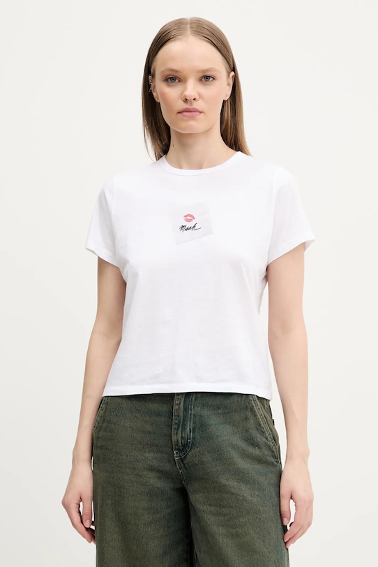 

Хлопковая футболка Abercrombie & Fitch, белый