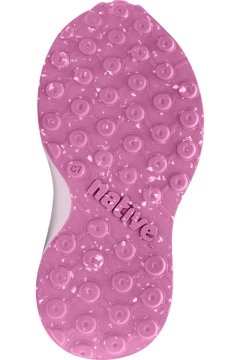 Детские кроссовки дышащие Robbie Sugarlite Slip-On Native Shoes, White/Pink/Dark Pink — фото 3