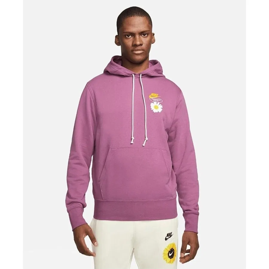 Худи футерное с капюшоном M Nsw Hbr-S Ft Po Hoodie Sweatshirt Nike, Фиолетовый