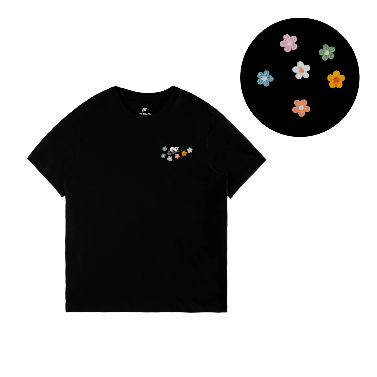 Мужская футболка хлопковая Nike, Цвет Black/White/Dark Gray — фото 3