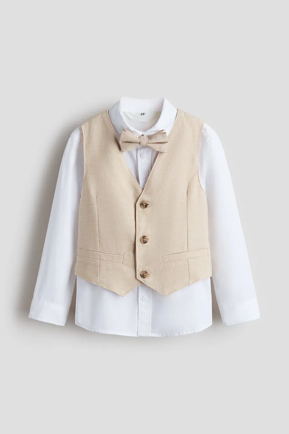 Комплект для выхода в свет из 3 предметов H&M, Hellbeige/Weiß