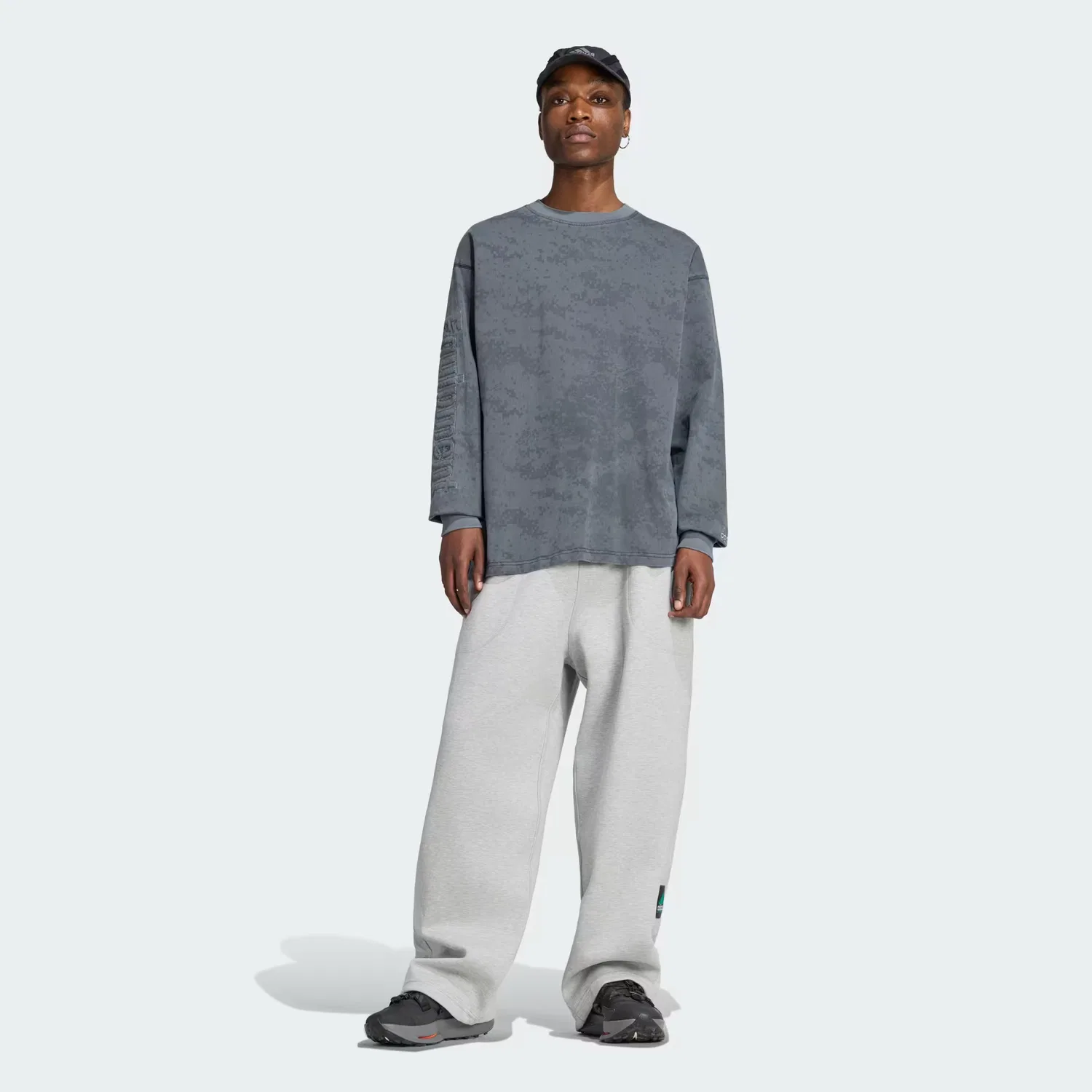 Мужская футболка оверсайз Adidas Equipment Tee Adidas Originals, темно-серый — фото 3