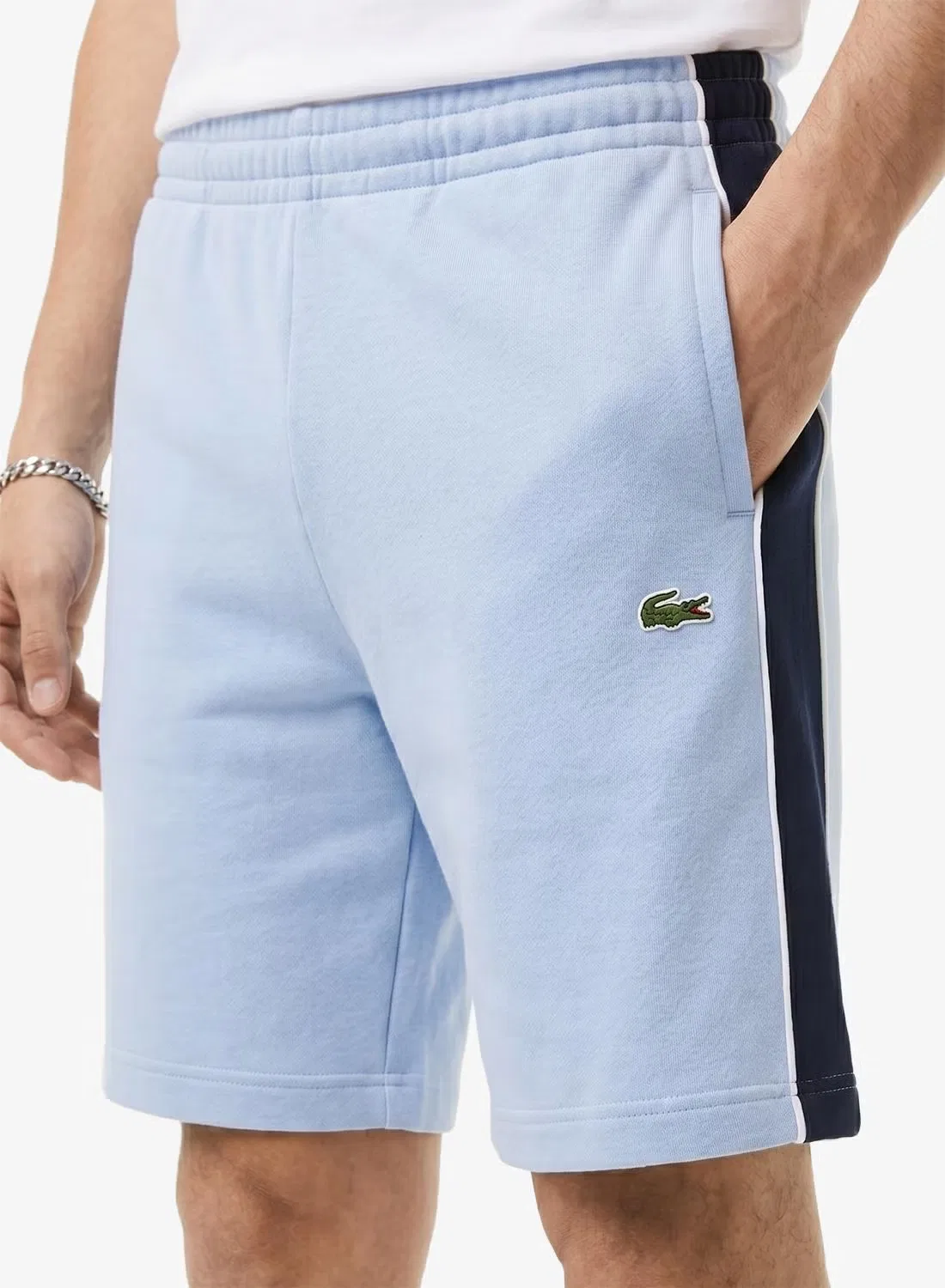 Шорты из флиса с цветными блоками Lacoste, синий — фото 3