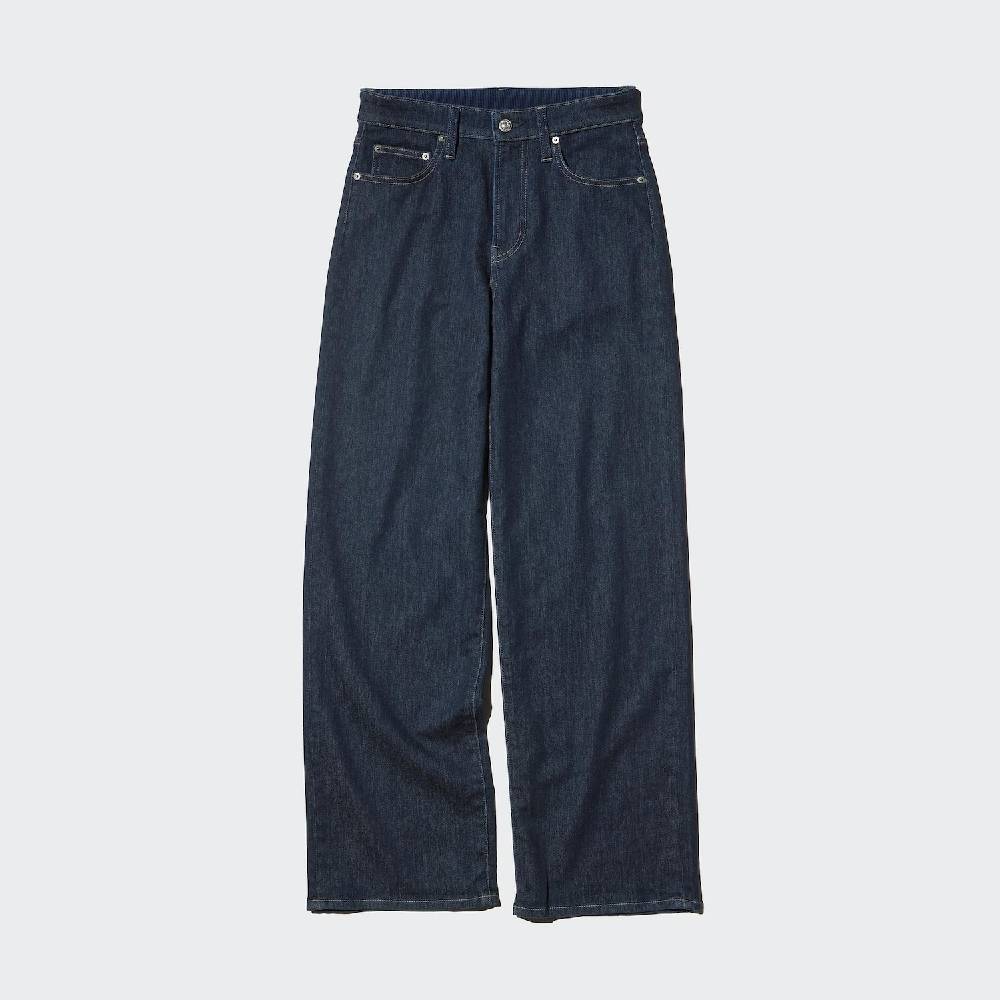 Джинсы Uniqlo EZY Wide Straight Longer Length, 69 темно-синий