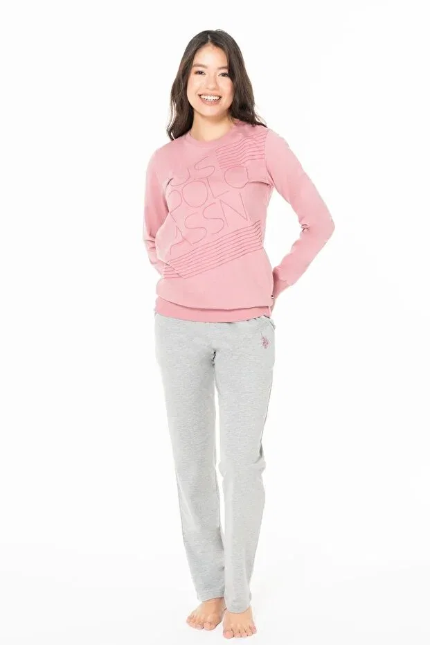 Женская пижама с длинным рукавом U.S. Polo Assn., Rose Dry
