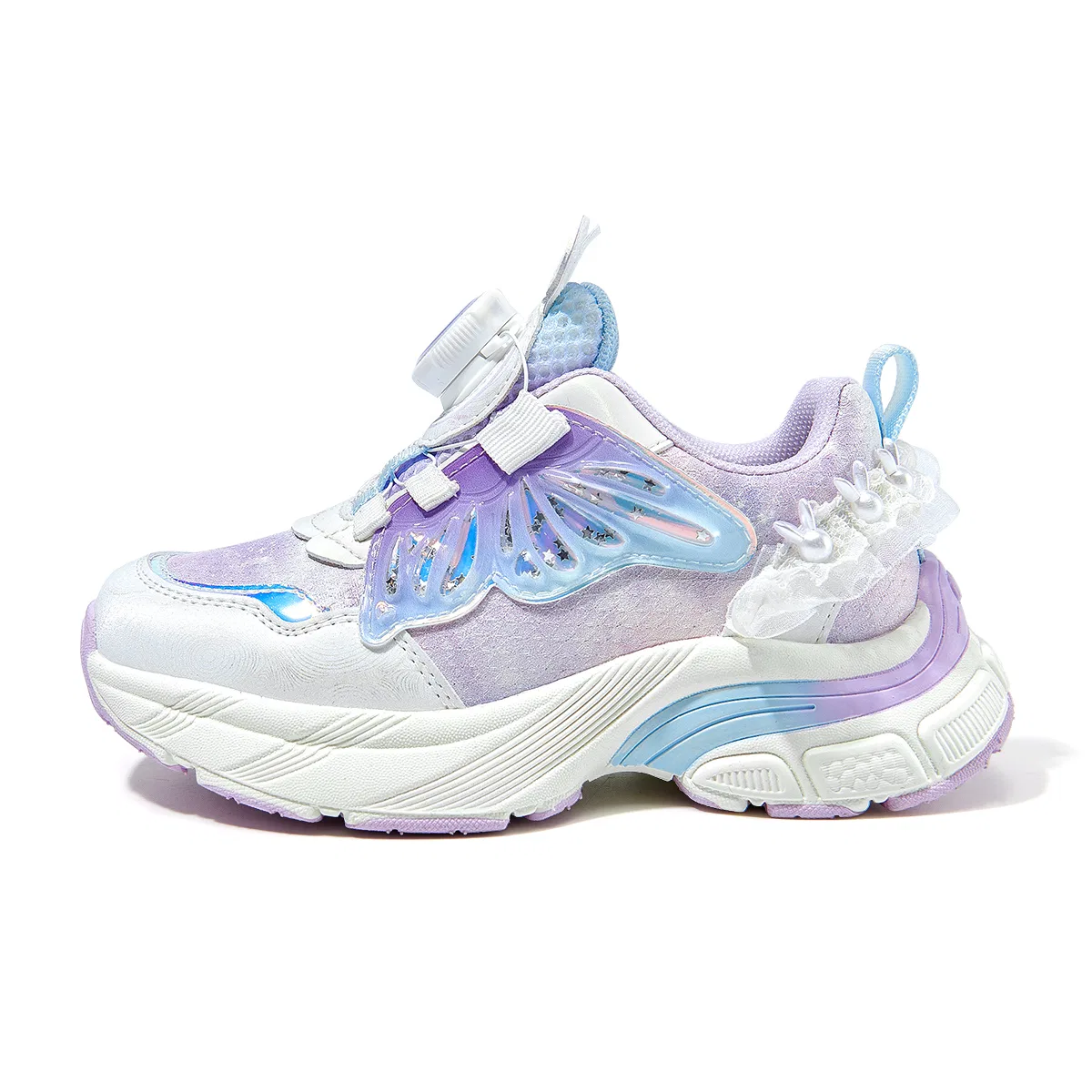 Детские кроссовки на толстой подошве PU Light Purple Barbie — фото 3