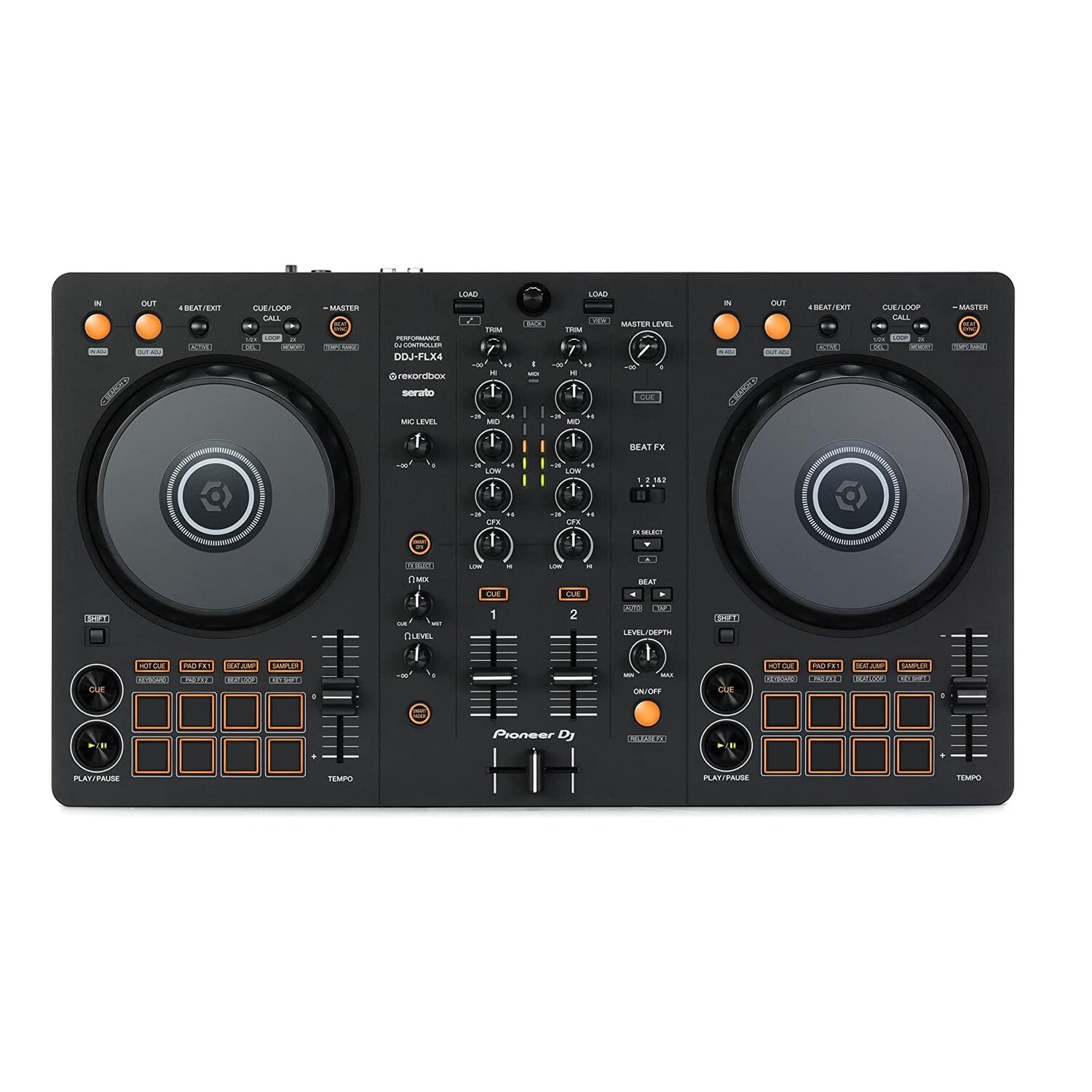 

DJ Пульт Pioneer DJ DDJ-FLX4 2-deck и Serato DJ Controller, черный