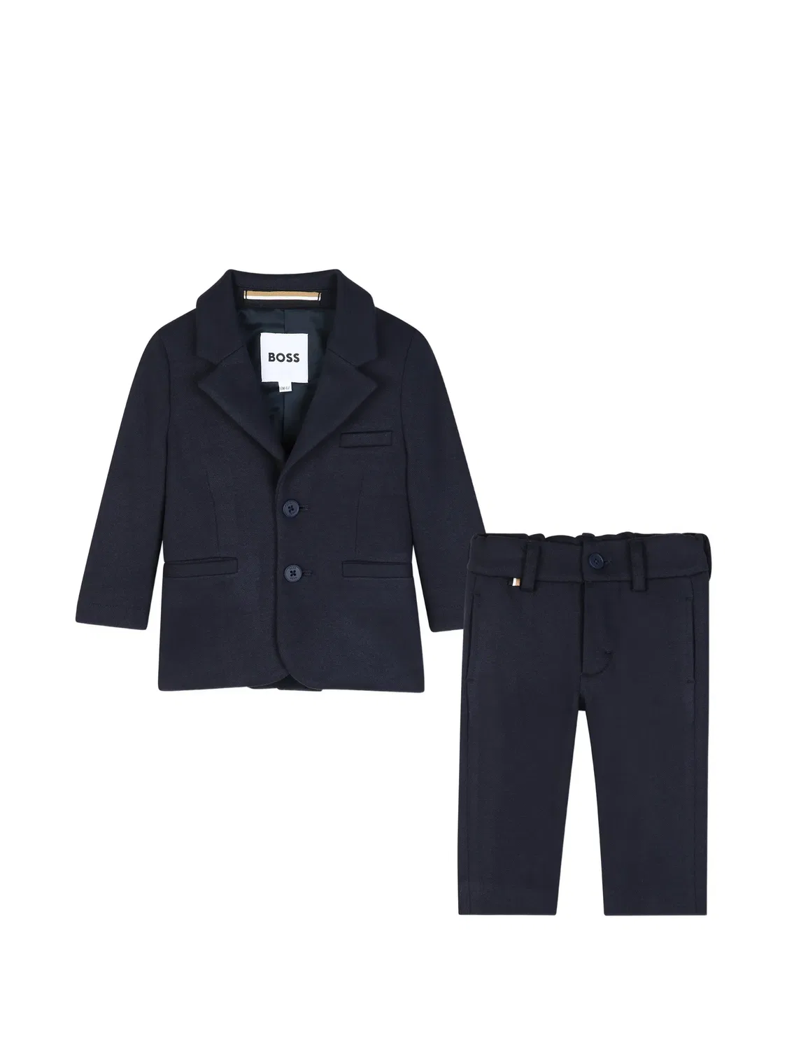 Костюм-двойка с заостренными лацканами Boss Kidswear, синий
